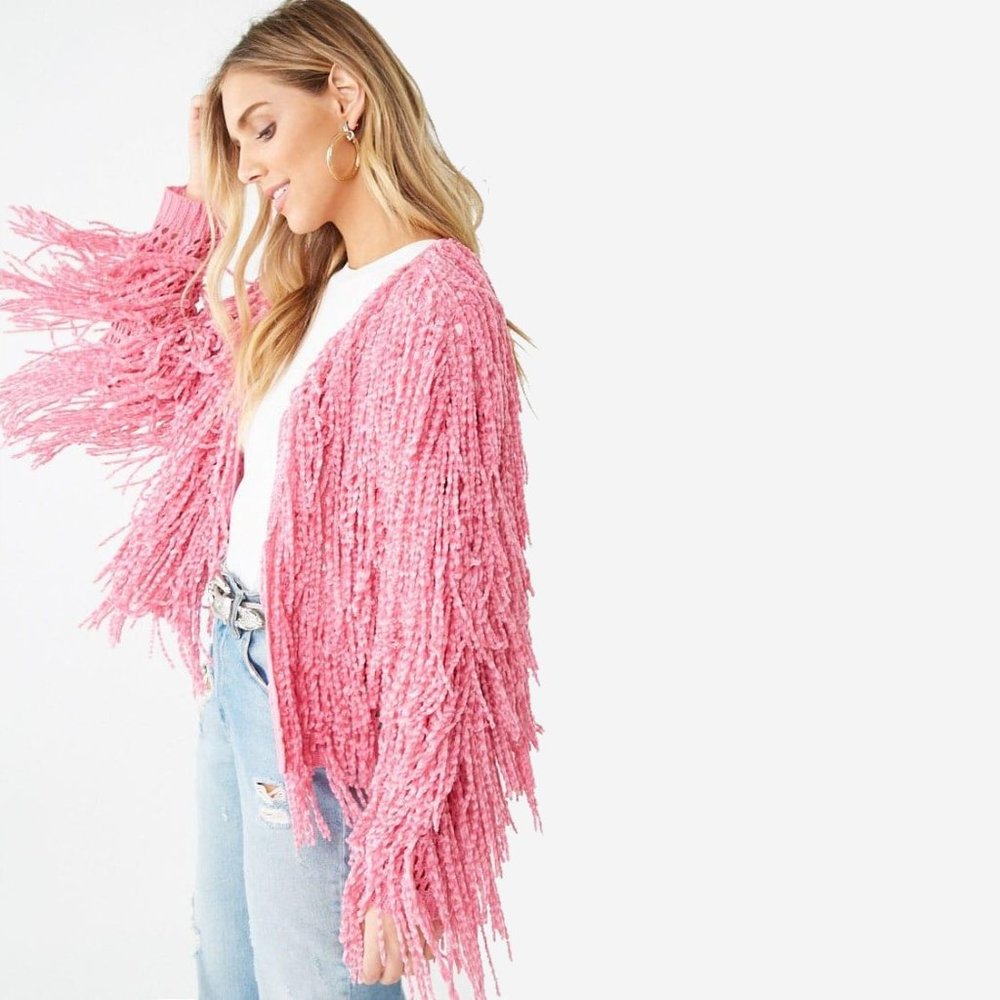 Forever 21 Shaggy Chenille Cardigan
